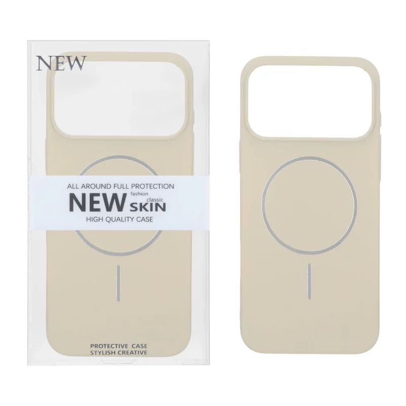 قاب اورجینال New Skin شاین MagSafe مدل Apple iPhone 17 Pro Max - کرم (پک دار) - تصویر 2