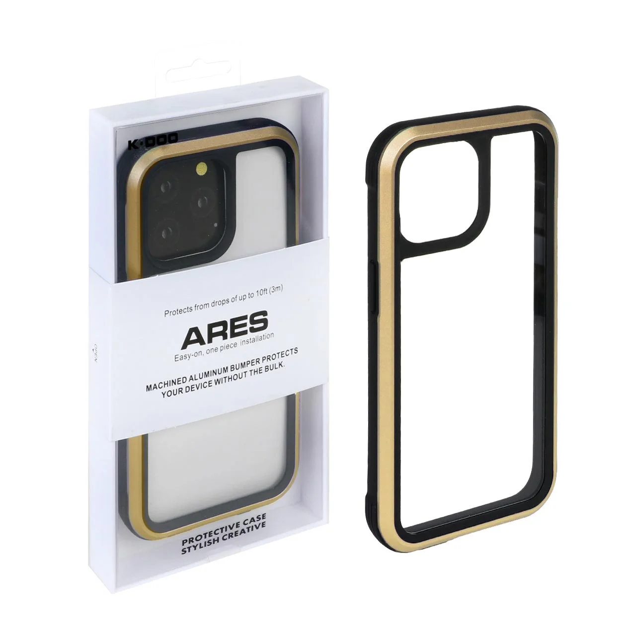 19136-668234-1 قاب Original KDoo ARES مدل Apple iPhone 14 Pro - طلایی - تصویر 1