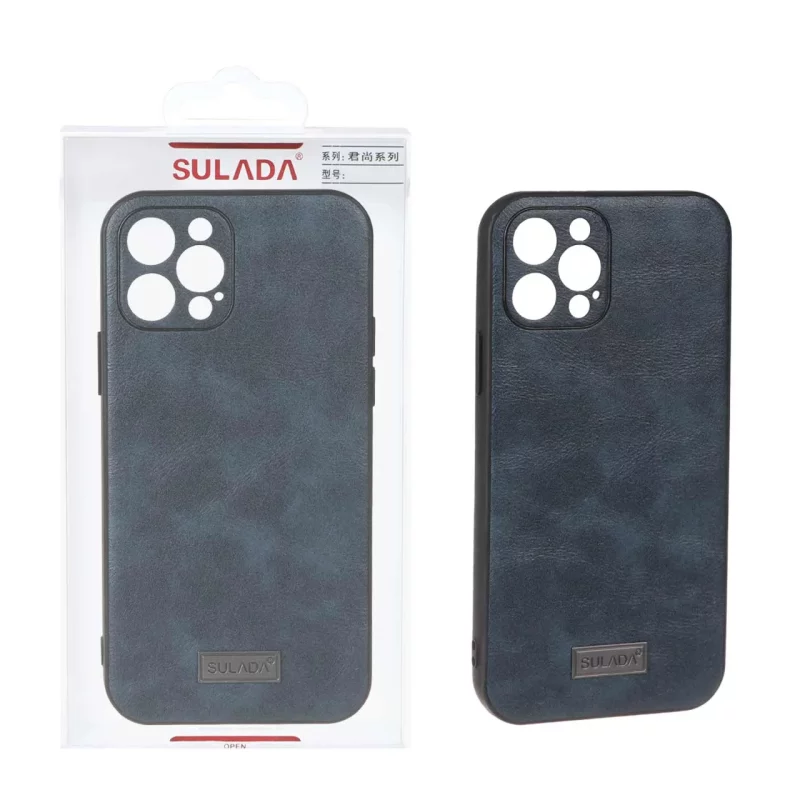 قاب اورجینال Sulada چرمی Apple iPhone 13 Pro Max - سرمه ای (پک دار) - تصویر 2