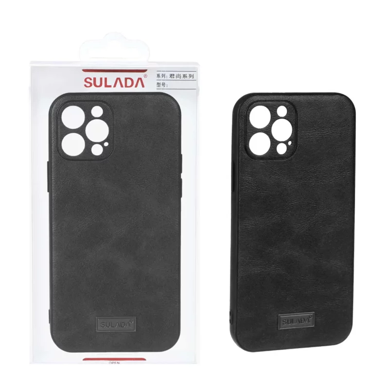 قاب اورجینال Sulada چرمی Apple iPhone 13 Pro Max - مشکی (پک دار) - تصویر 2
