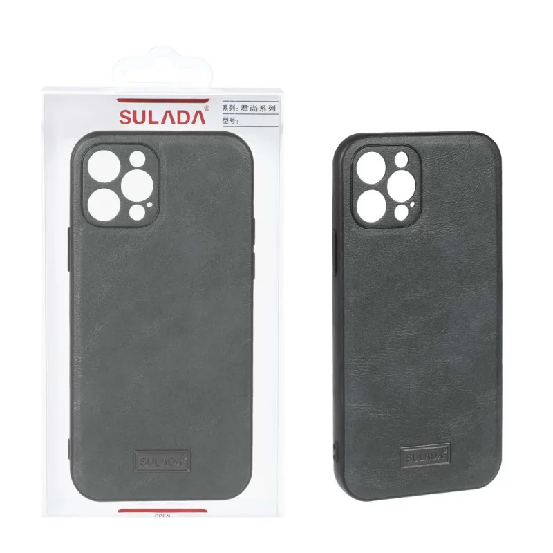 قاب اورجینال Sulada چرمی Apple iPhone 13 Pro Max - سبز تیره (پک دار) - تصویر 2