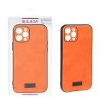 قاب اورجینال Sulada چرمی Apple iPhone 13 Pro Max - نارنجی (پک دار)