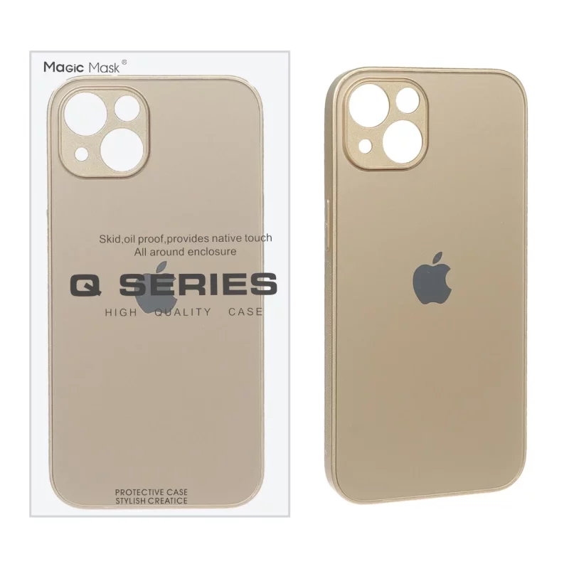 قاب اورجینال PVD ضدخش Magic Mask مدل Apple iPhone 13 / iPhone 14 - طلایی (پک دار) - تصویر 2