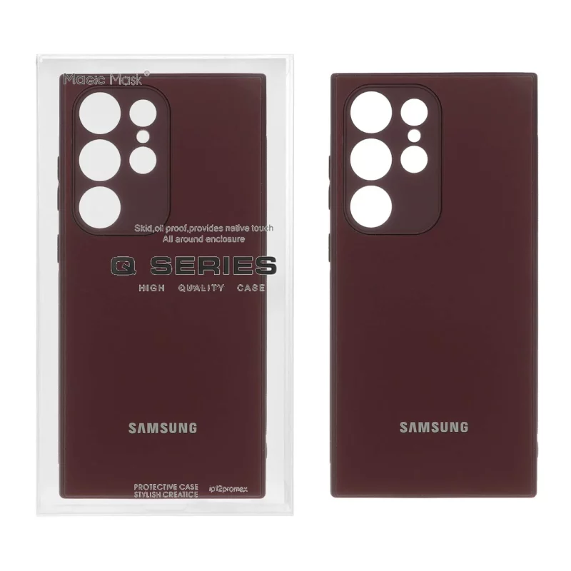 قاب اورجینال PVD ضدخش Magic Mask مدل Samsung Galaxy S24 Ultra - زرشکی (پک دار) - تصویر 2