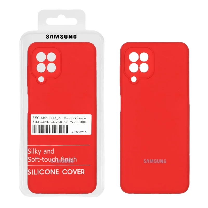 قاب سیلیکونی پاک کنی اورجینال درجه یک Samsung Galaxy A22 4G / M22 / M32 4G / F22 - قرمز (پک دار) - تصویر 2