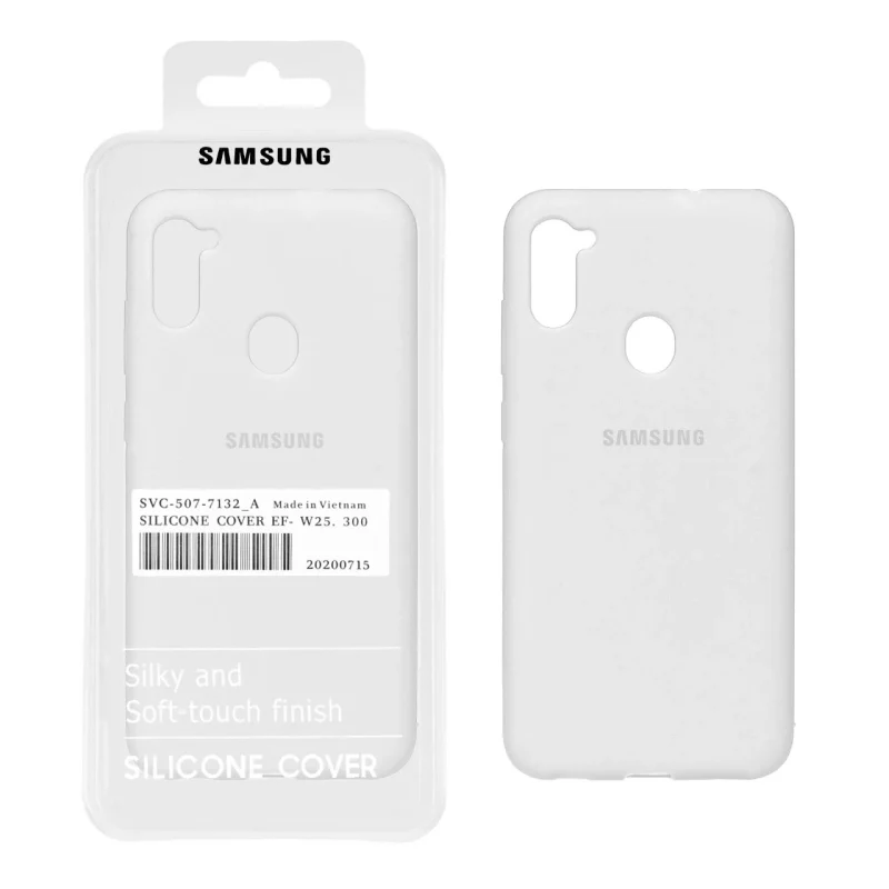 قاب سیلیکونی پاک کنی اورجینال درجه یک Samsung Galaxy A11 / M11 - سفید (پک دار) - تصویر 2