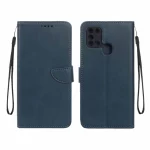 کیف چرمی موبایل مگنتی محافظ لنزدار Samsung Galaxy A21s - سرمه ای
