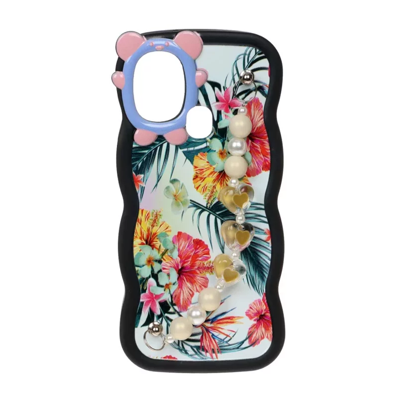 قاب کنگره ای دستبند مرواریدی Samsung Galaxy A21s - طرح 135 - تصویر 2
