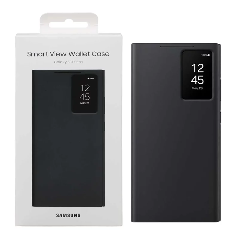 کیف هوشمند اورجینال سامسونگ Smart View Wallet Case مدل Samsung Galaxy S24 Ultra - مشکی (پک دار) - تصویر 2