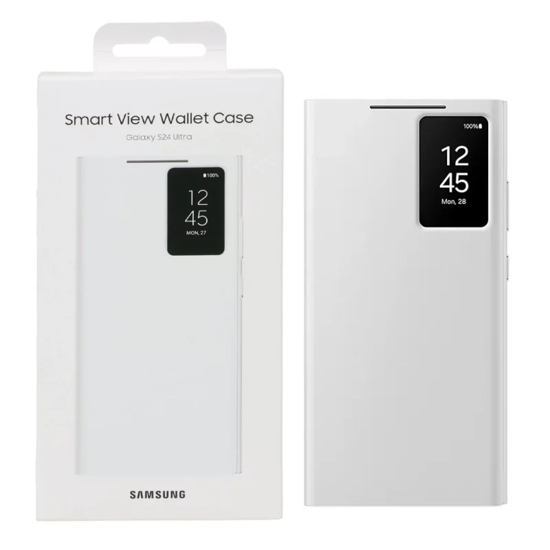 کیف هوشمند اورجینال سامسونگ Smart View Wallet Case مدل Samsung Galaxy S24 Ultra - سفید (پک دار) - تصویر 2
