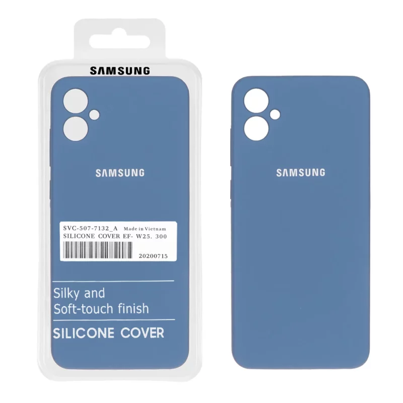 قاب سیلیکونی پاک کنی اورجینال درجه یک Samsung Galaxy A05 - آبی تیره (پک دار) - تصویر 2