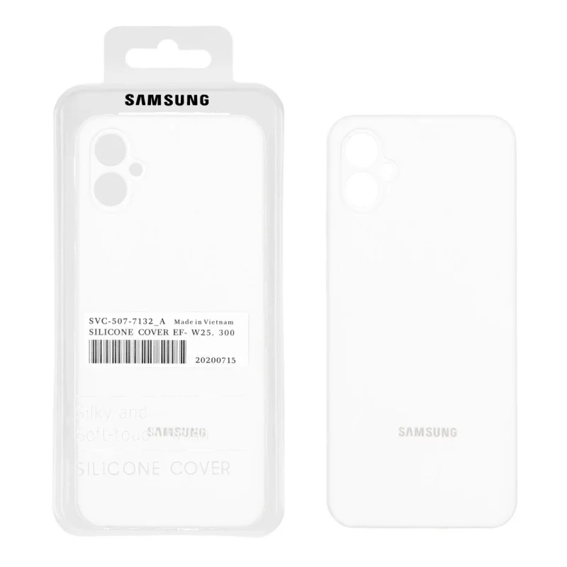 قاب سیلیکونی پاک کنی اورجینال درجه یک Samsung Galaxy A05 - سفید (پک دار) - تصویر 2