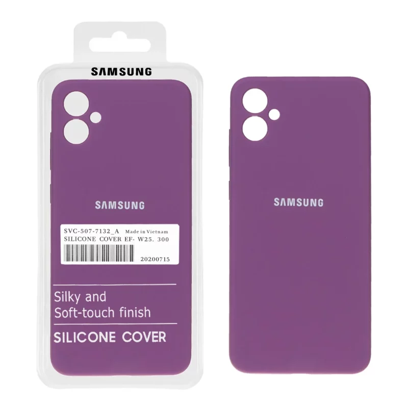 قاب سیلیکونی پاک کنی اورجینال درجه یک Samsung Galaxy A05 - ارغوانی (پک دار) - تصویر 2