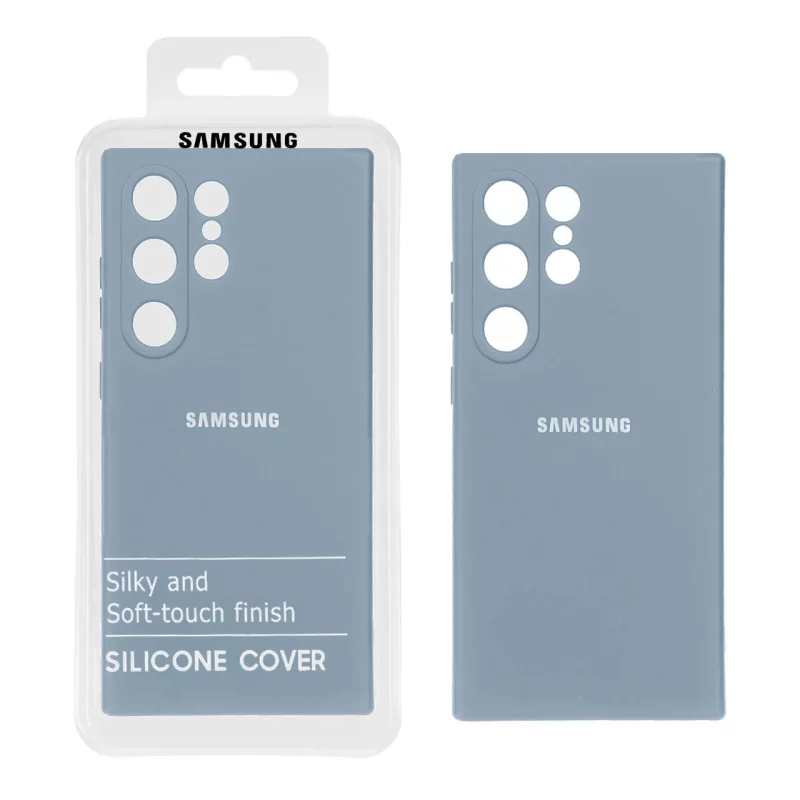قاب نیو سیلیکون محافظ لنزدار RFF مدل Samsung Galaxy S24 Ultra - آبی فیلی (پک دار) - تصویر 2