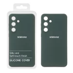 قاب نیو سیلیکون محافظ لنزدار RFF مدل Samsung Galaxy S24 plus - سبزتیره (پک دار)