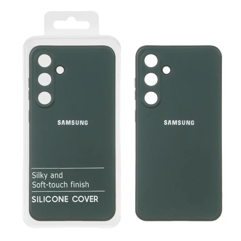 قاب نیو سیلیکون محافظ لنزدار RFF مدل Samsung Galaxy S24 plus - سبزتیره (پک دار) - تصویر 2