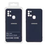 قاب نیو سیلیکون محافظ لنزدار RFF مدل Samsung Galaxy A21s - سرمه ای (پک دار)