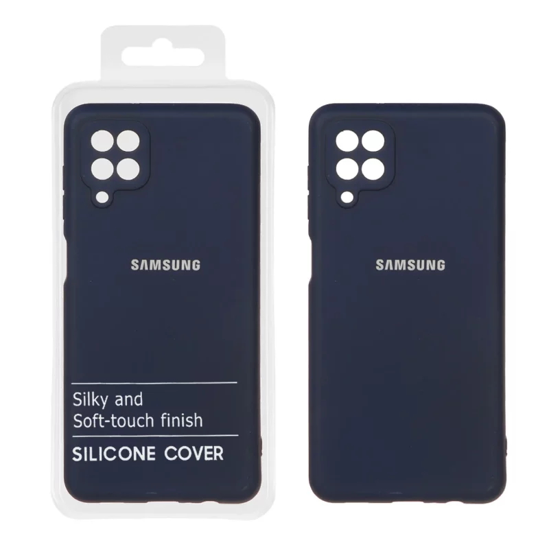 قاب نیو سیلیکون محافظ لنزدار RFF مدل Samsung Galaxy A12 / M12 / F12 - سرمه ای (پک دار) - تصویر 2