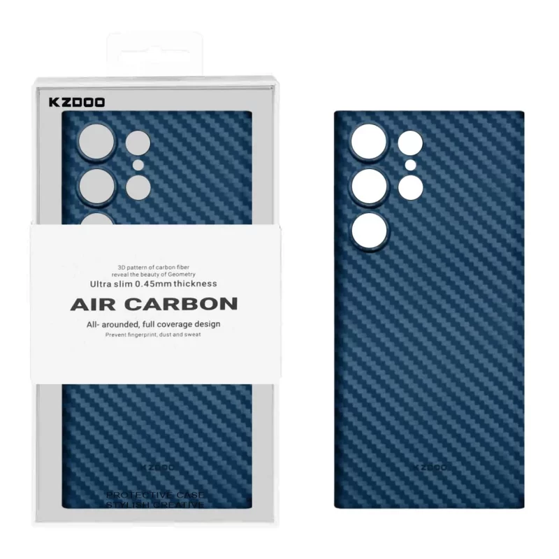 قاب محافظ لنزدار Original KDoo Air Carbon مدل Samsung Galaxy S24 Ultra - سرمه ای (پک دار) - تصویر 2