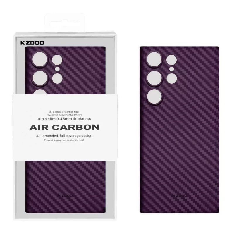 قاب محافظ لنزدار Original KDoo Air Carbon مدل Samsung Galaxy S24 Ultra - بنفش (پک دار) - تصویر 2