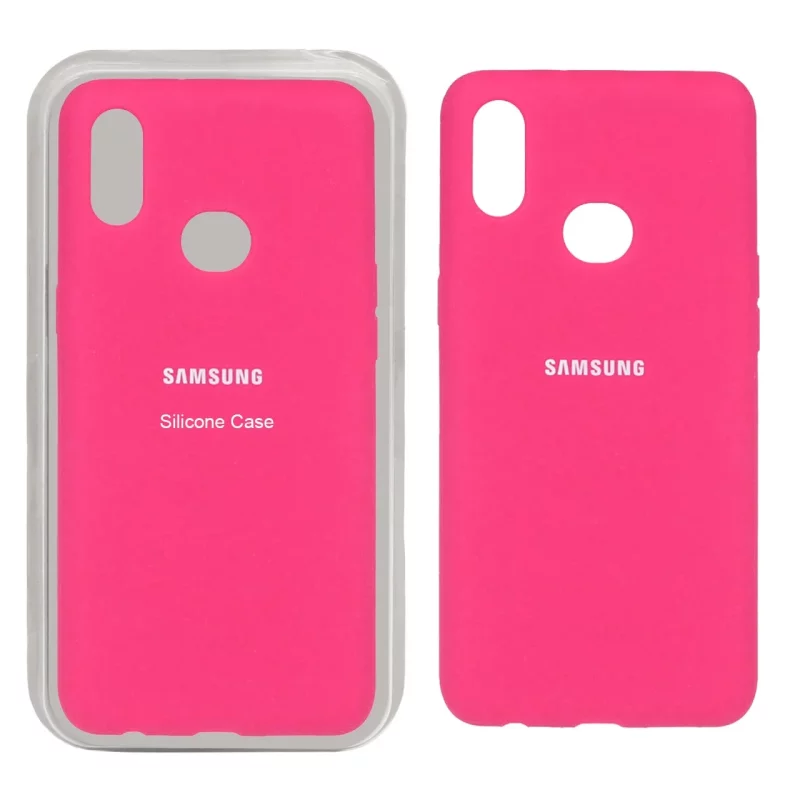 قاب سیلیکونی پاک کنی اورجینال Samsung Galaxy A10s - صورتی فانتزی (پک اصلی) - تصویر 2