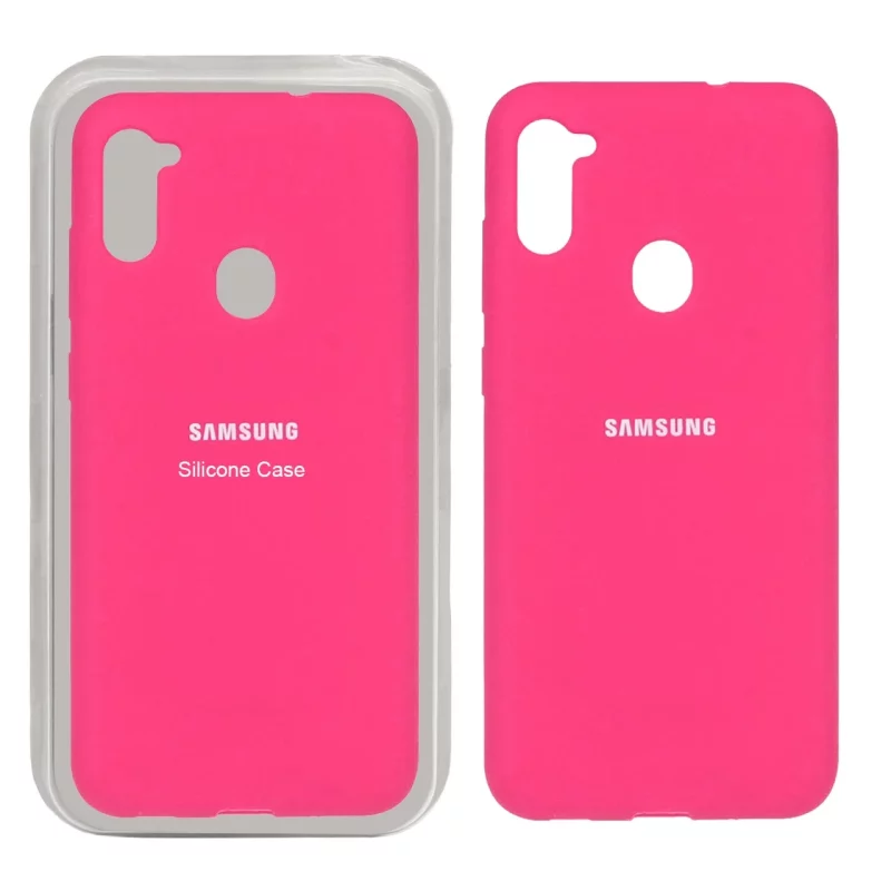 قاب سیلیکونی پاک کنی اورجینال Samsung Galaxy A11 / M11 - صورتی فانتزی (پک اصلی) - تصویر 2