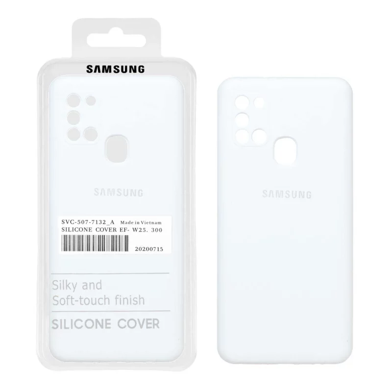 قاب سیلیکونی پاک کنی اورجینال درجه یک Samsung Galaxy A21s - سفید (پک اصلی) - تصویر 2