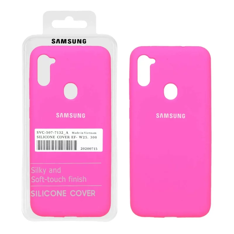 قاب سیلیکونی پاک کنی اورجینال درجه یک Samsung Galaxy A11 / M11 - صورتی فانتزی (پک اصلی) - تصویر 2