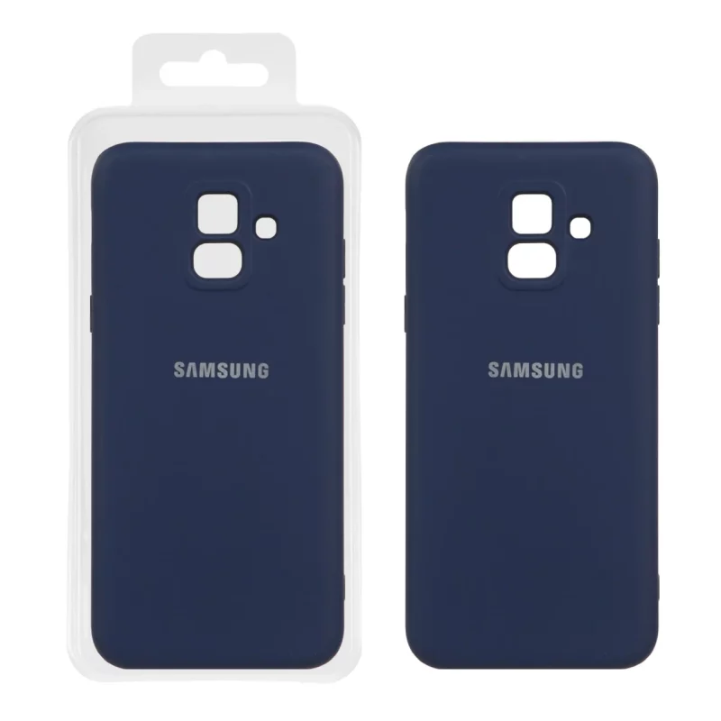 قاب نیو سیلیکون محافظ لنزدار RFF مدل Samsung Galaxy A6 - سرمه ای (پک دار) - تصویر 2