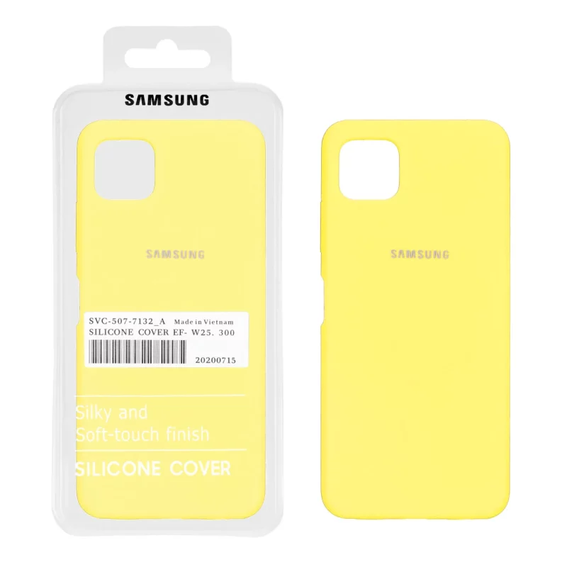 قاب سیلیکونی پاک کنی اورجینال درجه یک Samsung Galaxy A22 5G - زرد (پک دار) - تصویر 2
