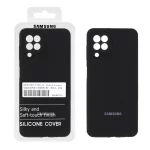 قاب سیلیکونی پاک کنی اورجینال درجه یک Samsung Galaxy A22 4G / M22 / M32 4G / F22 - مشکی (پک دار)
