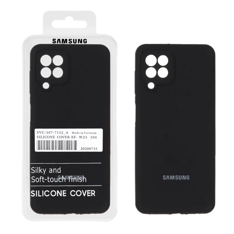 قاب سیلیکونی پاک کنی اورجینال درجه یک Samsung Galaxy A22 4G / M22 / M32 4G / F22 - مشکی (پک دار) - تصویر 2