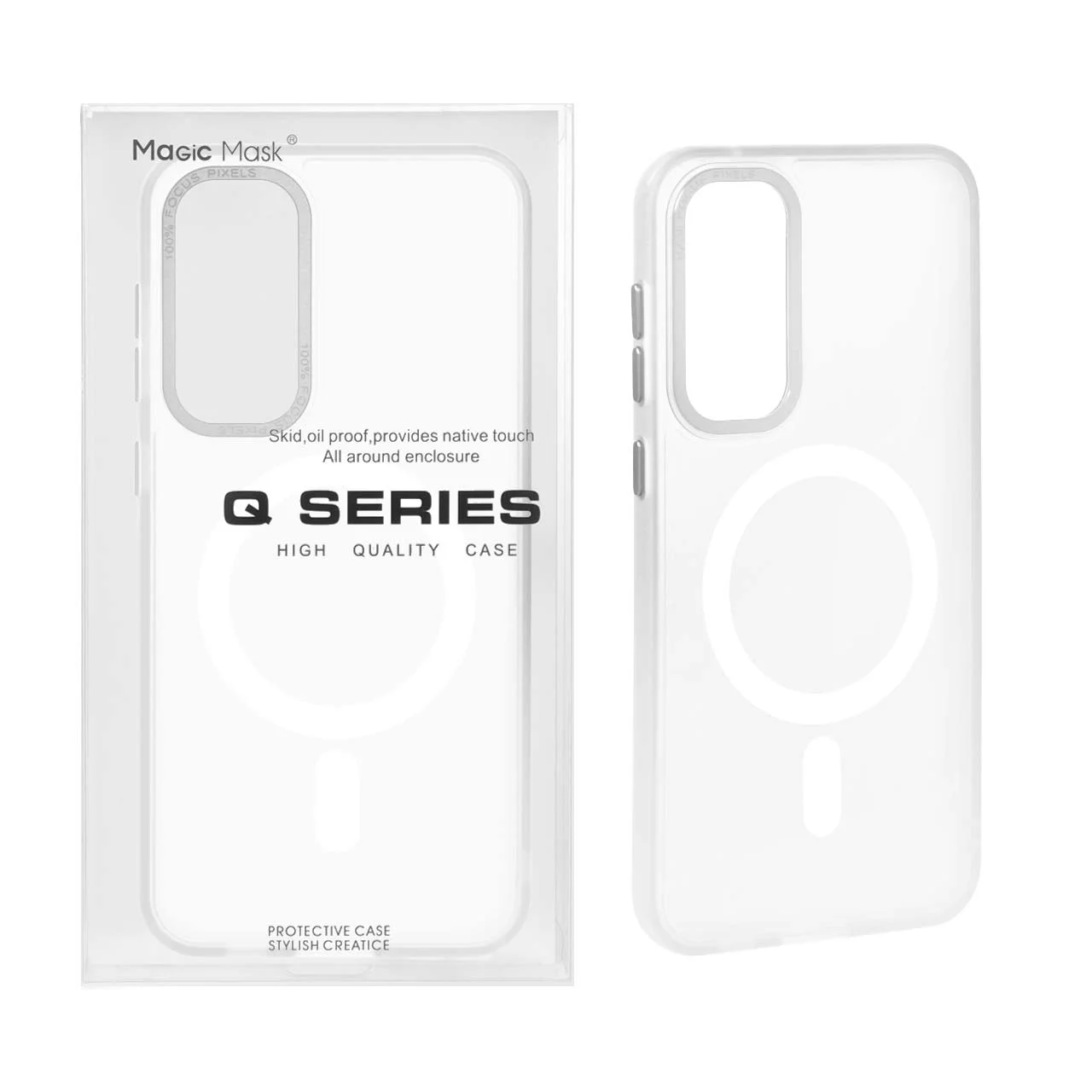 19178-1143214-1 قاب Focus Pixels لنز آلومینیومی مات Magsafe مدل Samsung Galaxy S23 FE - سفید (پک دار) - تصویر 1