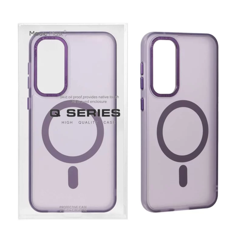 قاب Focus Pixels لنز آلومینیومی مات Magsafe مدل Samsung Galaxy S23 FE - بنفش (پک دار) - تصویر 2