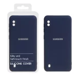 قاب نیو سیلیکون محافظ لنزدار RFF مدل Samsung Galaxy A10 / M10 - سرمه ای (پک دار)