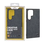 قاب اورجینال KEEPHONE پارچه ای طرح جین Samsung Galaxy S24 Ultra - ذغالی (پک دار)