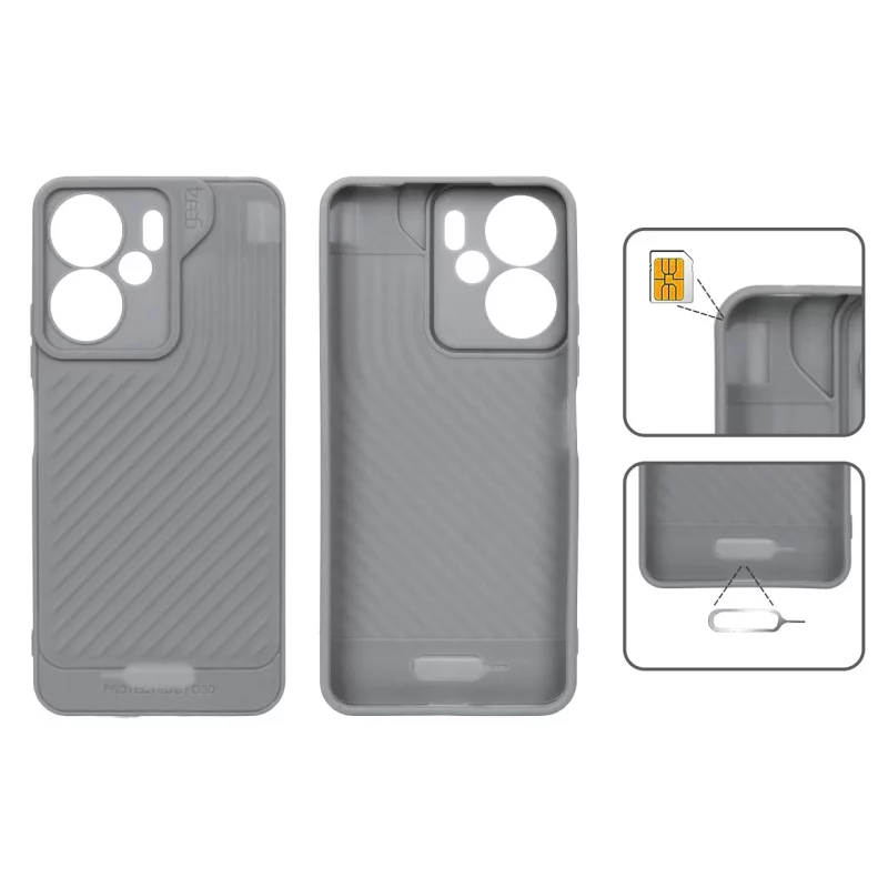 قاب Gear4 کبریتی Xiaomi Redmi 13C / Poco C65 - طوسی - تصویر 2