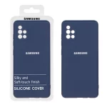 قاب نیو سیلیکون محافظ لنزدار RFF مدل Samsung Galaxy A51 / M40s - سرمه ای (پک دار)