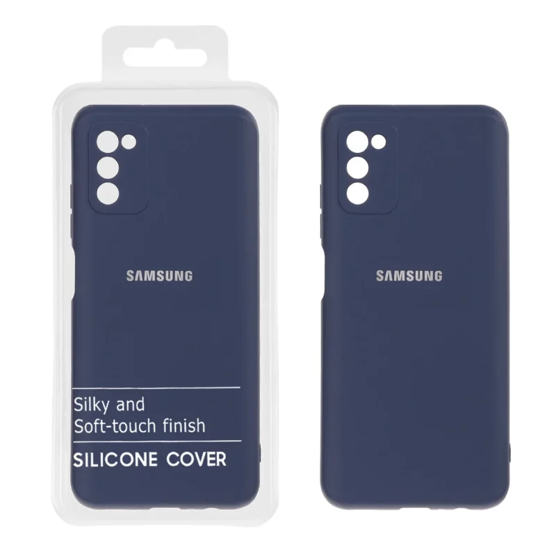 قاب نیو سیلیکون محافظ لنزدار RFF مدل Samsung Galaxy A03s / A02s - سرمه ای (پک دار) - تصویر 2