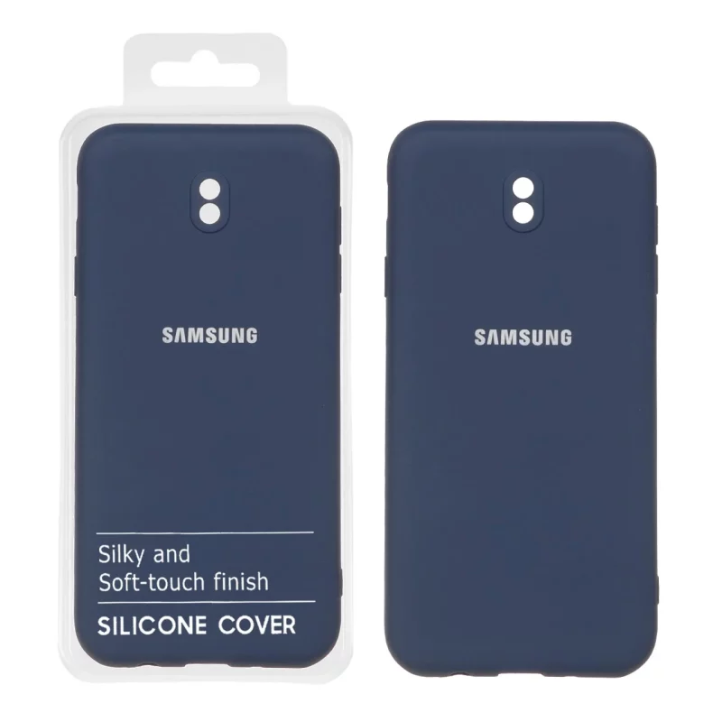 قاب نیو سیلیکون محافظ لنزدار RFF مدل Samsung Galaxy J7 Pro / J730 - سرمه ای (پک دار) - تصویر 2