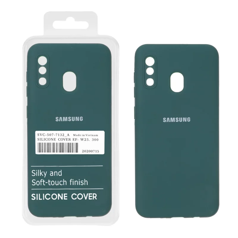 قاب سیلیکونی پاک کنی اورجینال درجه یک Samsung Galaxy A30 / A20 - سبز (پک دار) - تصویر 2
