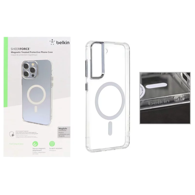 قاب belkin شفاف Magsafe مدل Samsung Galaxy S21 FE (پک دار) - تصویر 2