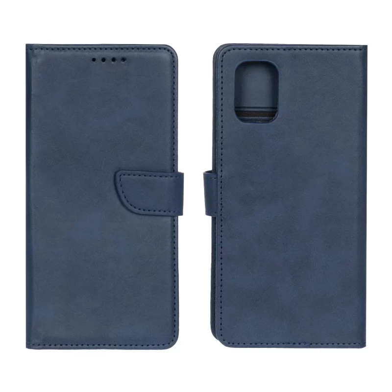 کیف چرمی موبایل مگنتی Samsung Galaxy A71 - سرمه ای - تصویر 2