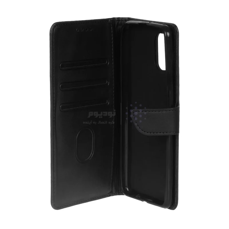 کیف چرمی موبایل مگنتی Samsung Galaxy A71 - مشکی - تصویر 3