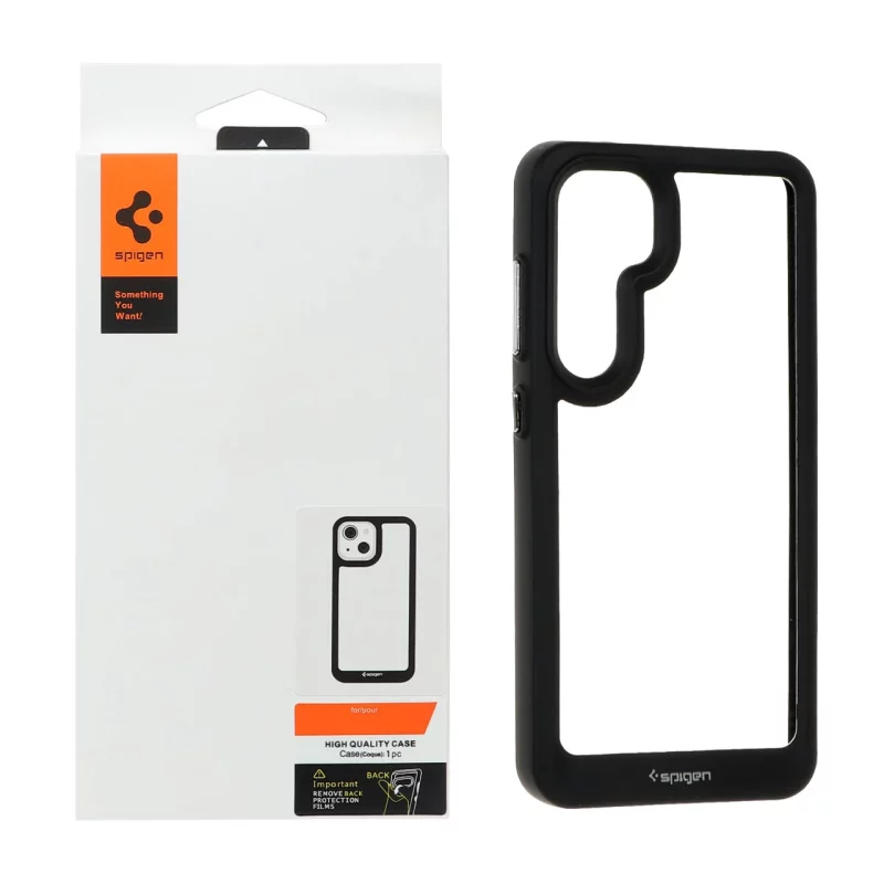 قاب اورجینال Spigen مدل Samsung Galaxy S24 FE - شفاف مشکی - تصویر 2