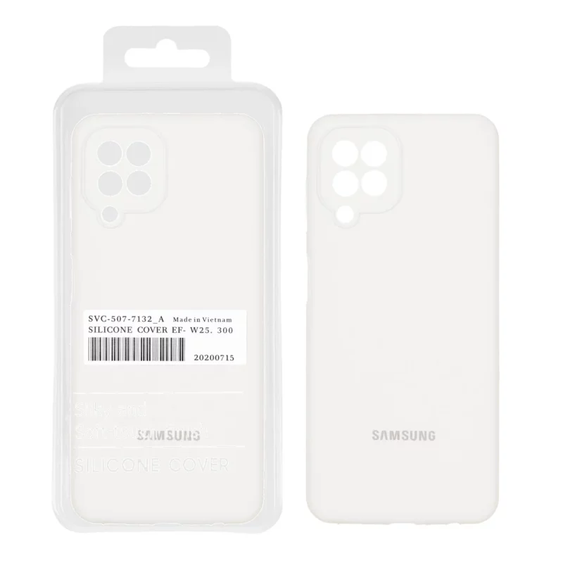 قاب سیلیکونی پاک کنی اورجینال درجه یک Samsung Galaxy A22 4G / M22 / M32 4G / F22 - سفید (پک دار) - تصویر 2