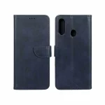 کیف چرمی موبایل مگنتی Samsung Galaxy A20s - سرمه ای
