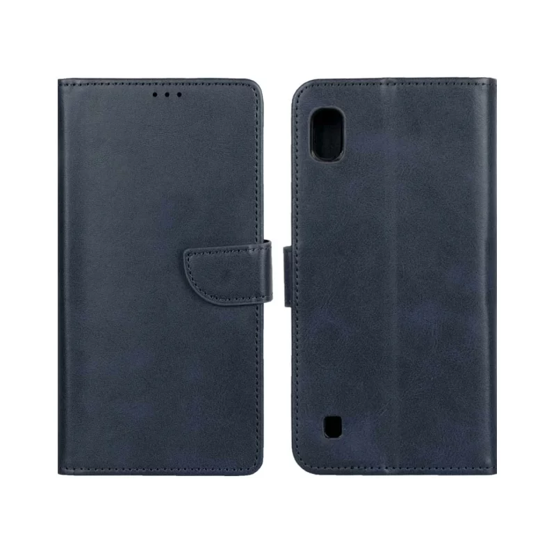 کیف چرمی موبایل مگنتی Samsung Galaxy A10 / M10 - سرمه ای - تصویر 2