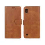 کیف چرمی موبایل مگنتی Samsung Galaxy A10 / M10 - عسلی