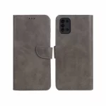 کیف چرمی موبایل مگنتی محافظ لنزدار Samsung Galaxy A31 - خاکستری